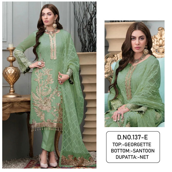 Kf 137 Embroidered Fancy Festive Wear Wholesale Pakistani Salwar Suits  Catalog
